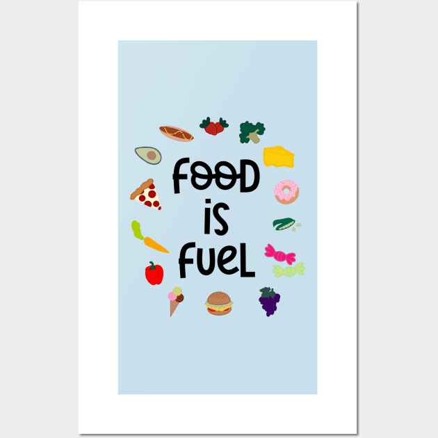 Food Is Fuel Eating Disorder Recovery Wall Art by GrellenDraws